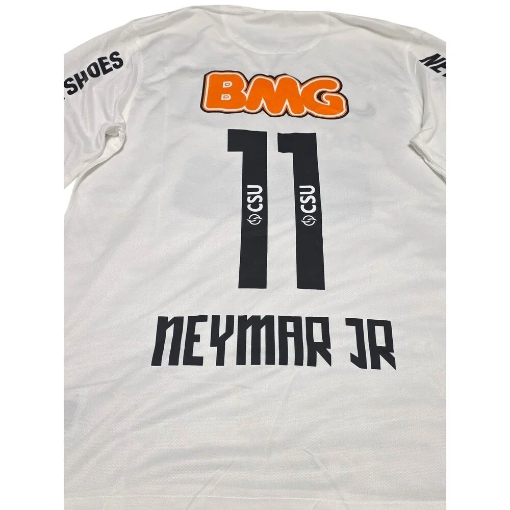 Santos 2012/13 Home Neymar Jr #11 Retro Soccer Long Sleeve Jersey  Men Size L